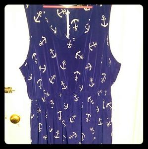 Modcloth Anchor Print Dress